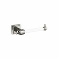 Amerock Glacio Clear/Brushed Nickel Contemporary Single Post Toilet Paper Holder BH36061CG10
